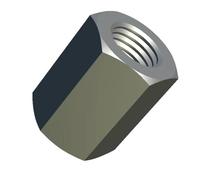 M5 Écrous d'accouplement hexagonaux (15mm 8mm), Écrou hexagonal à longue tige en acier inoxydable, écrou d'extension métrique, DIN 6334 Écrou de coupleur, rallonge de goujon, longueur 15 mm(10 pcs)