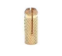 M5 Lot de 10 Pièces Chevilles d'Ancrage Fixation en Laiton Drop in Anchors Brass Wall Anchor pour l'Ancrage Dans les Briques de Maçonnerie en Béton, les Pierres Dures Naturelles
