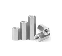M5 M6 M8 M10 M12 M14M16 304 A2 acier inoxydable allonger la colonne hexagonale Joint écrou d'accouplement connecter entretoise longue tige(M10x17x45mm-1pcs)