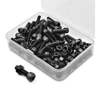 M5 x 20mm 60PCS Vis cylindriques Boulon à tête hexagonale Entièrement Filetée Boulons et écrous en Acier au Carbone 12,9(Noir)