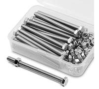 M5 x 70mm 25PCS Boulons à six pans en 304 Acier Inoxydable de Coin Extérieur Vis Hexagonale,Boulons et écrous de Sortilège Ensemble