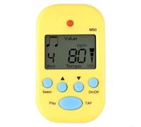 M50 Mini métronome numérique à clipser avec écran LCD 30-280 BPM réglable pour violon, guitare, basse et autres instruments à cordes (jaune)