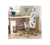 SIHOO M57 Fauteuil de Bureau Ergonomique à Dossier Haut Respirant avec accoudoir de Chaise réglable 3D en Maille respectueuse de la Peau et Support Lombaire Noir et gris