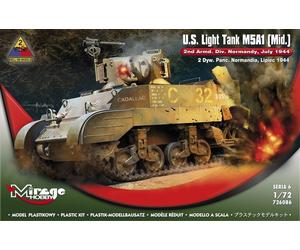 M5A1 MID - NORMANDY 1944 (U.S. ARMY MARKINGS / STUART/HONEY) #726086 1/72 MIRAGE