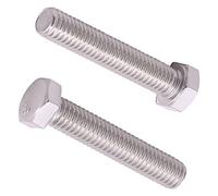M6-1.0 x 10mm (40 pcs) Hex Head Bolts, 304 Stainless Steel 18/8, Hexagon Head Bolts, Full Thread Coverage, Coarse Thread, Strong, Durable, Thread Size Ranges from 3mm to 20mm Head Bolts, DIN933