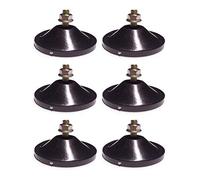M6 - Diamètre 5,5 cm Bord épais Crochet à ventouse à vis M6 en PVC Avec contre-écrou,Pour une aspiration améliorée,6 pièces, recommander (noir)