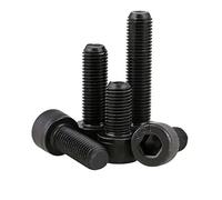 M6-M10 noir filetage fin hexagone vis à tête cylindrique à six pans creux grade 12.9 en acier au carbone pas 0.75/1.0/1.25mm (Size : M6x0.75x12(5pcs))