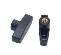 M6 M8 M10 diamètre de la tête 65# T Type prune bakélite aile serrer les écrous papillon bouton en plastique aveugle hol écrou de pouce(2pcs M10)