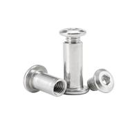 M6 M8 M10 Grand Écrou à Tête Hexagonale Plate à Six Pans Creux for Meubles Rivet Connecteur Insert Joint Manchon Bouchon Boulon Ensemble(M6x115-8mm-1pcs)