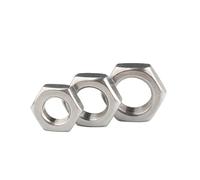 M6 M8 M10 M12 M14 M16 M18 M20 M22 M24 DIN439 GB6172 écrou hexagonal fin 304 écrou hexagonal en acier inoxydable filetage métrique(M16x1.25(teeth)10pcs)