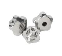 M6 M8 M10 M12 M14 M16 M18M20 304 Acier Inoxydable Filetage Femelle Étoile Bouton Poignées En Forme D'écrous De Serrage Boutons Prune Volant(Through Hole,M10-Head 42mm)
