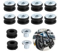 M6 Oeillet Caoutchouc Moto, Moto Caoutchouc oeillet Boulon Rondelles, 10 Set Kit D'Oeillets en Caoutchouc de Moto Boulon Rondelles, Accessoires de Remplacement pour Moto Carénages