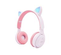 M6 oreilles de chat écouteurs pliants casque de musique Bluetooth monté sur la tête sans fil avec LED de couleur