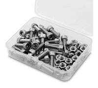 M6 x 30mm 30PCS vis à tête hexagonale acier inoxydable 304 Boulon à tête hexagonale Entièrement Filetée Boulons et écrous