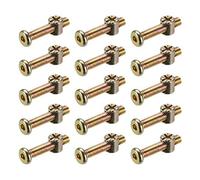 M6 x 35mm Meubles Boulons Écrou Set Vis à six pans creux avec Écrous Cylindriques Phillips-Fendue Zingué 20 Ensembles