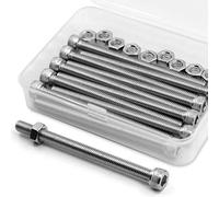 M6 x 90mm 10PCS vis à tête hexagonale acier inoxydable 304 Boulon à tête hexagonale Entièrement Filetée Boulons et écrous