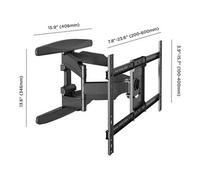ONKRON Support TV Mural 40""-75"", Fixation murale TV, jusqu'à 45,5 kg, VESA 200x100-600x400, Inclinable et Pivotant M6L-B Noir