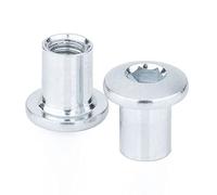 M6X10-15 Écrous cylindriques, tête à six pans creux, écrous à tête cylindrique hexagonale d'insertion pour meubles, écrou hexagonal à douille lan galvanisé zingué, pour boulons de 8mm (25 pack)