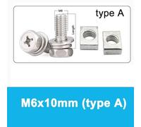 M6x10mm (Type A) Écrou De Borne De Batterie De Vélo Avec Ou Sans Rondelles, Vis De 2,2, Scooter De Moto, Rl, D343, M5, M6, 8mm, 10mm, 12mm, 16mm, 2 Jeux Nipseyteko®