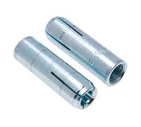 M8 Ancre d'expansion à filetage femelle en acier moleté, 8 mm x 30 mm, manchon de boulon encastré, boulon de machine, ancre de cale pour béton, béton, pierre, mur de briques (lot de 10)
