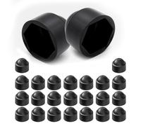 M8 Capuchons Hexagonaux, 25 Pièces Capuchons D'écrou, Boulons Capuchon Hexagonal, Cache-vis Hexagonaux, Cache-vis en Plastique pour vis et Ecrous, Noir