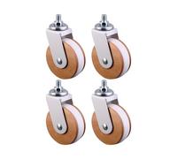 M8 Caster Wheels | 4 Pieces M8 Heavy Duty Silent Threaded Castor | Stem Caster Wheels | for Desk Shelving Racks Cart Furniture Carpet Assembly Industrial Office Chair Table Cabinet