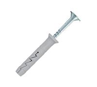 M8 Chevilles à frapper, Chevilles à clous, 8x120mm chevilles à fraisée et 4.9x125mm Hvis clou, chevilles murales à clouer avec tête fraisée Phillips pour béton, pierre, brique, bloc creux (100 pcs)