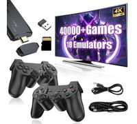 M8 Console de Jeux Rétro Console Retro Gaming 64G,40000+ Jeux,18 Émulateurs,4K HD Output Game Stick,Console de Jeux Portable with Manettes sans Fil,Jeux vidéo Plug & Play pour TV,Cadeaux pour Adulte