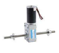 M8 Double Threaded Shaft 12-470RPM Reversible Adjustable Speed Self Lock 12V 24V DC Worm Geared Motor With Flange(260rpm,24V)