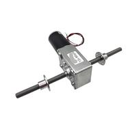 M8 Double Threaded Shafts 12V 24V DC Worm Gear electronic starter With Flange Low Speed 12-470RPM Reversible And Adjustable Speed Self Lock IINKUEYK(24v 16rpm 23.66kg.cm,Package A)