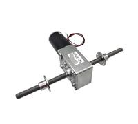 M8 Double Threaded Shafts 12V 24V DC Worm Gear electronic starter With Flange Low Speed 12-470RPM Reversible And Adjustable Speed Self Lock ICXLPMC(12v 12rpm 30.57kg.cm,Package A)