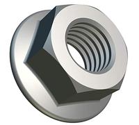 M8 Écrous à Bride Embrase Dentelée (Paquet de 10) Hex Zingué Contre-écrou pour Boulons/Vis - Hexagonaux Écrou de Fixation en Acier Allié Norme Certifiée DIN 6923 (8mm)