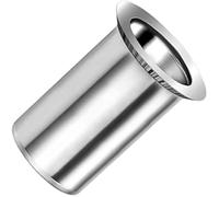 M8 Écrous à sertir aveugles, tête fraisée, corps rond, insert fileté ouvert, 8mm écrou à sertir en acier zingué, écrou à sertir pour acier, alliage, cuivre, plastique et composite (50 pcs.)