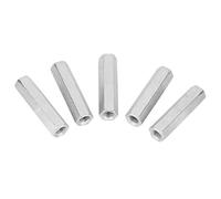 M8 Écrous de Couplage Long Tige Écrou Hex Coupleur Écrou Filetage Femelle Droit Droite Hex Tige Fileté Bar Bar Stud Studding Hex Plaqué Zinc Écrou Fixations Filetées5Pcs [M8*50]