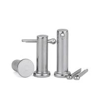 M8 M10 M12 304 Acier Inoxydable Avec Trou Goupille Arbre Goupille Fendue Ensemble Tête Plate Goupille Cylindrique Goupille Goupille De Positionnement GB882-M12x55mm (2set)