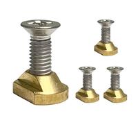 M8 NUTS T MONTATION HYDROFOIL-4pcs Ensemble de connecteur en laiton | Pièces de rechange de, ajustement universel pour pistes, outil manuel fiable et portable pour l'eau, accessoires d