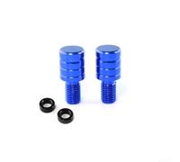 M8 pour m10 Motorcycle Mirror Screws 2PCS Aluminum Alloy M8 pour(blue 8MM Clockwise)