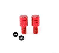 M8 pour m10 Motorcycle Mirror Screws 2PCS Aluminum Alloy M8 pour(red 10MM Clockwise)