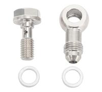 M8 X 1.25mm to AN4 Banjo Bolt Kit | High Bearing Capacity Stainless Steel Fitting with Washer | Secure Connection for Fuel Lines/Oil Lines/Brake Systems