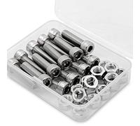 M8 x 30mm 15PCS vis à tête hexagonale acier inoxydable 304 Boulon à tête hexagonale Entièrement Filetée Boulons et écrous