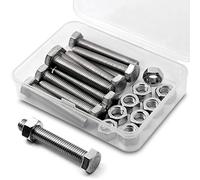 M8 x 70mm 10PCS Boulons à six pans en 304 Acier Inoxydable de Coin Extérieur Vis Hexagonale,Boulons et écrous de Sortilège Ensemble