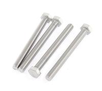 M8 x 80mm boulon à vis à tête hexagonale en acier inoxydable 304 entièrement fileté 4 pièces