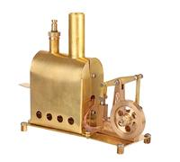 M89 Mini moteur à vapeur en cuivre pur avec chaudière 11,3 x 4,5 x 10 cm Coffret cadeau créatif pour l'éducation physique (chaudière incluse)