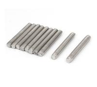 sourcing map Tige Filetée M8x60mm 1.25mm 304 Acier Inoxydable Tiges Filetées Entièrement 10Pcs