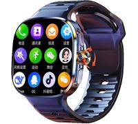 M99 Montre Intelligente M99 4g/5g Avec Carte Sim Android 10 Écran Amoled 6,1 Cm 2100 Mah Gps Wifi Nfc Téléchargeable (Doré, 4 + 64 Go)