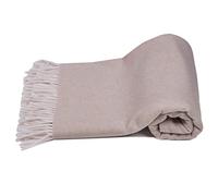 MA.AL.BI 1947 Plaid doux en cachemire mesure 150 x 180 cm (chameau), boîte cadeau incluse