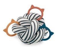 KALOO - Balle de Préhension Bébé avec 3 Anneaux de Dentition - Balle Sensorielle Ronde Bébé - Facile à Manipuler - Multicolore - 16cm x 16cm - Lavable - Dès la Naissance - K227006
