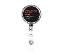 Ma belle-fille est mon enfant préféré porte-Badge rétractable bobine Clip porte-carte d'identité pour infirmière étudiant employé de bureau