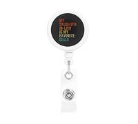 Ma belle-fille est mon enfant préféré porte-Badge rétractable bobine Clip porte-carte d'identité pour infirmière étudiant employé de bureau