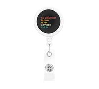 Ma belle-fille est mon enfant préféré porte-Badge rétractable bobine Clip porte-carte d'identité pour infirmière étudiant employé de bureau